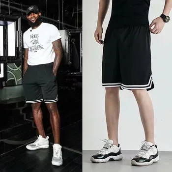 Американските баскетболни шорти Мъжки Летни Тънки Свободни спортни панталони Мъжки Модната марка Ice Silk бързо съхнещи ежедневни панталони в пет четвърти