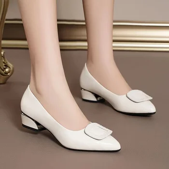 Cresfimix Sapatos Femininas/ Дамски Модни Удобни Пролетно-летни Обувки без закопчалка на Квадратен Ток, Дамски, Класически Обувки-лодка A1247