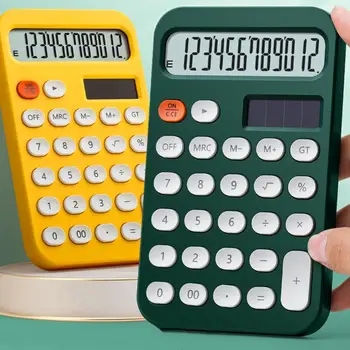 Мини-калкулатор, Компактен Mini-LCD-екран, Симпатични Калкулатори с бутони, 12 Цифри, Мини Преносим Студентски Калкулатор, Канцеларски материали