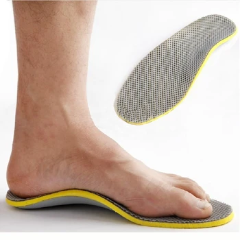 Мъжки Ортопедични Стелки 3D Flatfoot, Ортопедични Стелки за поддръжка на свода на Крака, Високи Стелки за обувки