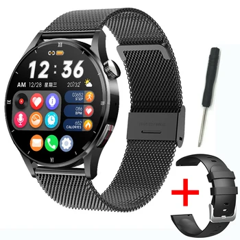 Мъжки смарт часовник с потребителски циферблат, часовници за контрол на температурата на тялото, Bluetooth-предизвикателство, сърдечната Честота, Спортни умни часовници За мъже За Huawei 2023, Новост