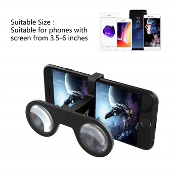 Мини Сгъваем 3D Очила за виртуална Реалност VR за Samsung Galaxy S8 S9 Plus Смартфон Xiaomi 3d Филми 3 D Стъклени Лещи Vrbox Box