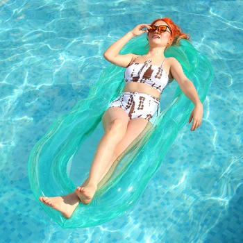 Воден гаф Легло Стол Преносим Надуваем Матрак за плуване PVC Сгъваем с облегалка Облегалка за Лятна парти Плажна играчка за възрастни