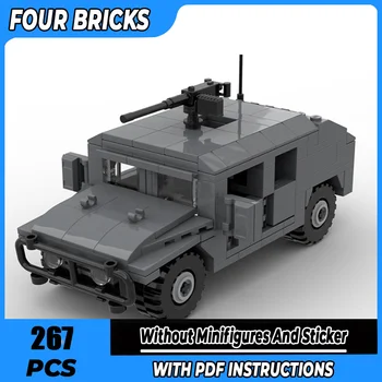 Военната серия Moc Строителни Блокове M1025 hmmwv серия Модел Технически Тухли САМ Изграждане на Военни Технологии Играчка За Детско Подарък