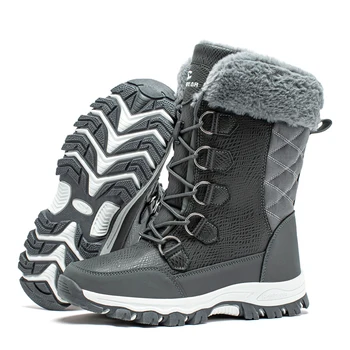 2023 Зимни дамски Зимни обувки, Дамски топло плюшен обувки на платформа, Дамски нескользящие Ежедневни Ботильоны дантела, Обувки