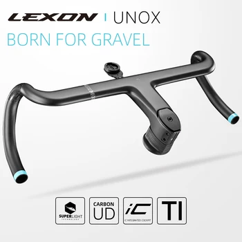 LEXON UNOX от въглеродни влакна Пътен под Наем Интегриран Лост 28,6 мм/31,8 мм Дръжка За Гравийного Наем T1000 Състезателна Извити Греда Аксесоари За Велосипеди