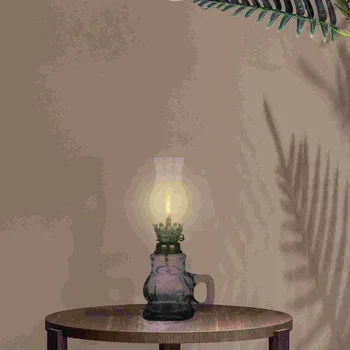 Керосин лампа за интериорен дизайн в ретро стил, изделия от маслен стъкло за работния плот