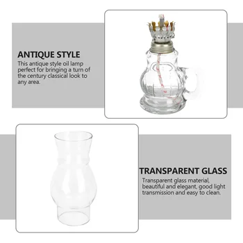 Керосин лампа за интериорен дизайн в ретро стил, изделия от маслен стъкло за работния плот