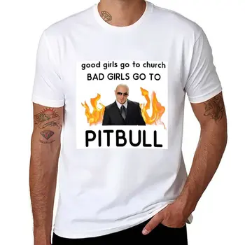 Нова тениска good girls go to church, bad girls go to Pitbull, естетична дрехи, фланелка, аниме, дизайнерска тениска, за мъже