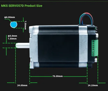 Серво MKS SERVO57D CAN RS485 със затворен контур контролер Nema 23 Серво мотор със затворен контур за АД 3D принтер смилане на струг с ЦПУ Ръка на Робот