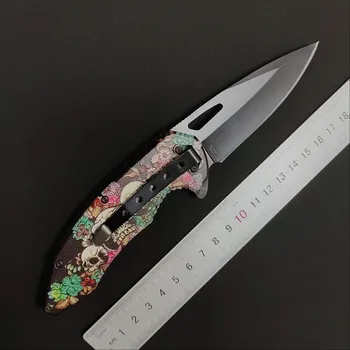 2023 Нов Сгъваем Нож с алуминиева дръжка на открито, Хелоуин, 3D печат, Ръчен Преносим сгъваем нож, подарък кутия безплатно