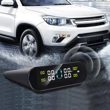 Авто ГУМИТЕ богат на функции за Наблюдение и контрол в реално време, Универсален LCD дисплей Безжичен Датчик за Налягането в Гумите за Кола