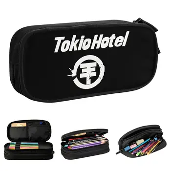 Нови Жанрове Поп-Рок Tokio Hotel Пеналы с логото, Пеналы за химикалки, кутия за писалки за момичета и момчета, Голяма чанта, Ученически пособия, Подаръчни Канцеларски материали