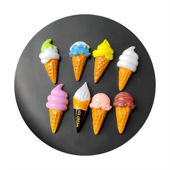 Десерт от кавайного сладолед с фиксирана облегалка, cabochon, мини-имитация на хранене, художествени аксесоари за украса