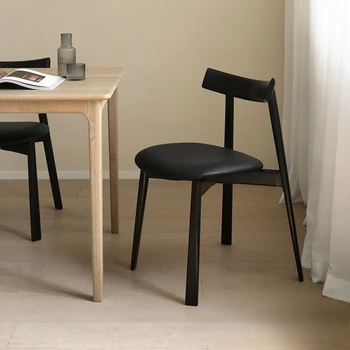 Черен стол за Хранене в Скандинавски Стил, Дървена Модерна Офис Дрешник, Столове за всекидневна, мебели за дома, за кухнята, Sedie Da Pranzo A2