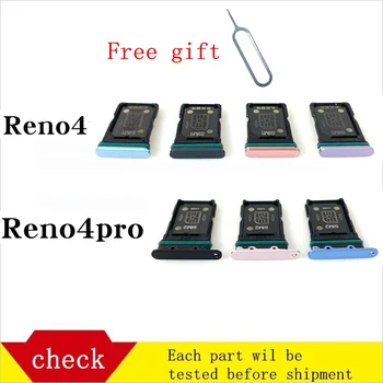 За OPPO Reno4 Reno4Pro PDNM00 Тава за SIM-карти Слот за притежателя на сим-карта и адаптер притежателя на тавата за карти Micro SD с безплатен Пин-ключът извличане