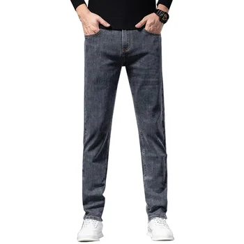 Мъжки Модни Нови Мъжки дънки, тесни панталони-молив, ежедневни корейската версия, красиви мъжки панталони