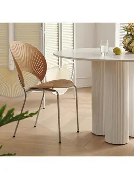 Скандинавски ретро-раковинный стол net red home ins sun трапезария стол на датския дизайнер от ковано желязо с раковина за грим