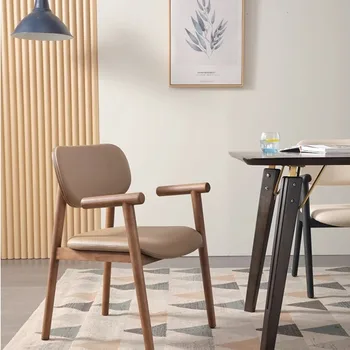 Уличен Мобилен Дървен Стол Офис Ергономичен Кухненски стол за почивка в Скандинавски стил, Ресторанная мебели за дневна от Мадейра