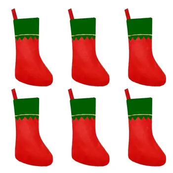Сладък коледни чорапи, Коледни чорапи със златни инкрустации, подаръчни торбички от нетъкан текстил за Коледната елха, украса за парти, набор от аксесоари
