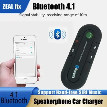 Bluetooth Комплект за Кола 4.1 EDR Безжично хендсфри Козирка Клип Многоточечная Високоговорител MP3 Музикален Плейър, Зарядно за Кола за iPhone и Android