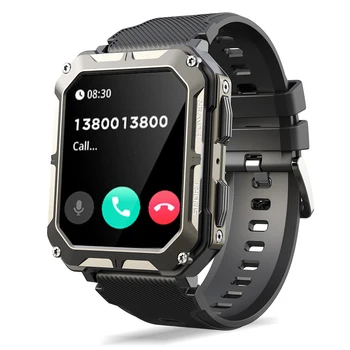 1,83 Инча 380 ма Bluetooth Предизвикателство Смарт часовник за Гмуркане, Мъжки Крачкомер, фитнес тракер, водоустойчив умни часовници за Android и Ios
