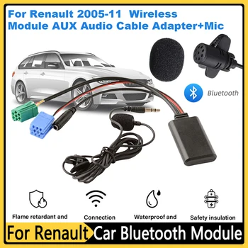 Авто Модул Bluetooth Хендсфри Автомобилен Bluetooth Адаптер Кабел с Микрофон аудио кабел Адаптер за Renault Updatelist Radio ISO 6Pin