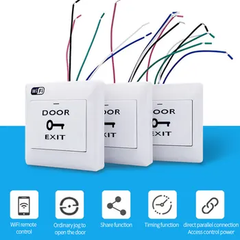 Бутон за да излезете от вратата на Hristo WiFi, безжичен ключ за електронно крилото на замъка, сензорна система за контрол на достъпа, приложение за дистанционно управление