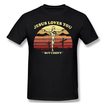 Забавен хумор Guotes Интернет Сленг тениски Ново записване, Тениска Savior Jesus, I Love U, Уникална Риза От Памук кръгло деколте За Мъже, тениски