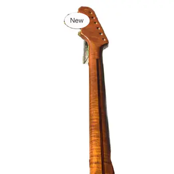 Китара лешояд Тигър Flame Maple 21Fret 25,5 инча Тъмно-жълта точка инкрустация направи си САМ Guitar