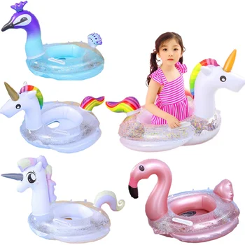 Rooxin Детски гаф за плуване, за Надуваем басейн с Фламинго и Единорогом, Плавательное пръстен за басейна, Детска водна седалка, играчки за летни плажни партита