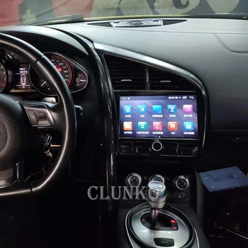 Clunko За Audi R8 2007-2014 Android Авто Радио Стерео Екран Tesla Мултимедиен Плеър Carplay Auto 8G + 256G 4G Bluetooth LHD LRD