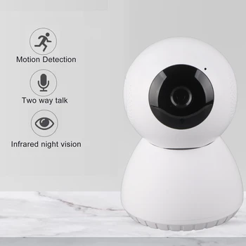 Камера за сигурност за помещения 1080p WiFi за нощно виждане, детекция на движение, 2 начин на разговор, автоматично следене за домашния офис, помещение за домашни любимци