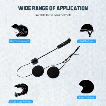 1 Комплект 180-2000 khz за намаляване на Шума BT8 Мотоциклет Шлем Bluetooth Слушалки Стерео Слушалки За Езда