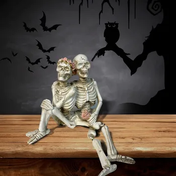 Фигурки Скелети на Хелоуин
Модел Украса За Къщи с Духове
На сцената на гробището Декор за Хелоуин Призрачен Скелет Тиква от смола