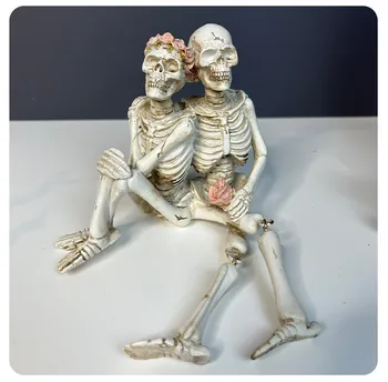 Фигурки Скелети на Хелоуин
Модел Украса За Къщи с Духове
На сцената на гробището Декор за Хелоуин Призрачен Скелет Тиква от смола