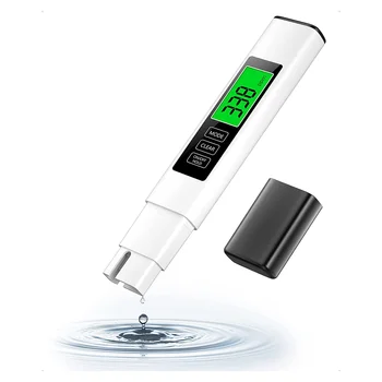 Тестер за качеството на водата 3-в-1 TDS, машина за висока точност Цифров Комплект за изпитване на вода за пиене Вода, Вграден тестер вода