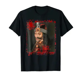 Тениска с портрет на граф Вампир Дракула На влад цепеш от 100% Памук кръгло деколте, Лятна Ежедневната мъжка тениска с къс ръкав, Размер S-3XL
