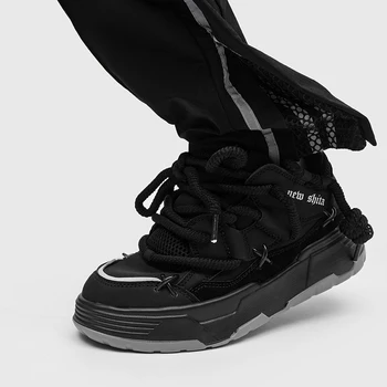 Марка JINBAOKE/ Обувки за скейтборд, мъжки Кожени дизайнерски обувки за почивка, Масивна маратонки, Дамски спортни обувки, мъжки обувки