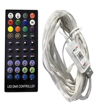 USB-5V-10M 40 клавиши приложения Phantom Point Control Декоративна светлинна венец за парти на открито, лека светлина венец