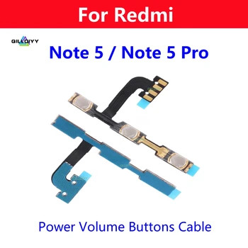 За Xiaomi Redmi Note 5 Pro Note5 5pro Включване и Изключване на Захранването Увеличаване на силата на звука Страничният бутон Ключ Гъвкав Кабел Подмяна на Части за Ремонт на