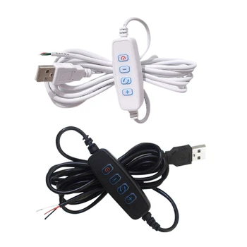 Led димер dc 5 v, USB-порт, линия за захранване с адаптер за включване/изключване, затемняющим и съответния цвят удлинительным кабел