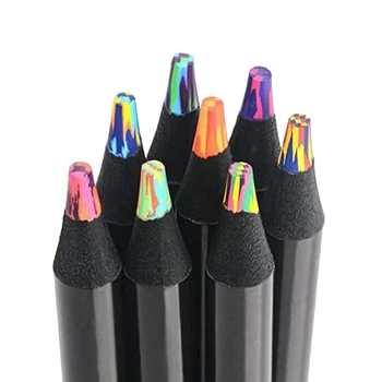 8 цвята на ярки моливи, Гигантски цветни моливи за възрастни, Цветни моливи за рисуване на художествени, colorization, да скицирате