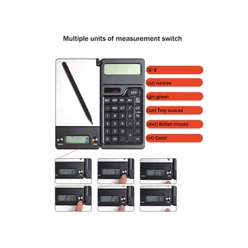Многофункционален Цифров калкулатор размер на 1000 G 0,1 G, Джобни везни и Калкулатор за Училище Gold Shop