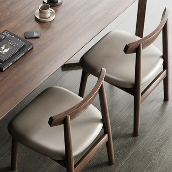 Трапезни столове от масивно дърво в скандинавски стил, мебели за дома, Ежедневието на стол с облегалка, Китайски Домашни трапезни столове, Дизайнерско офис стол за преговори A