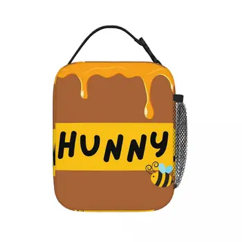 Изолирани чанти за обяд с изображение на Мечо Пух и саксията, Водоустойчива чанта за пикник, термална кутия за обяд, чанта за обяд за жени, работа, деца, училище