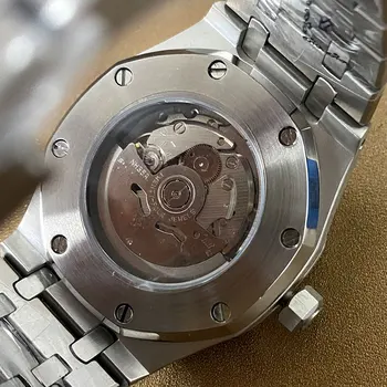 Часовник от неръждаема стомана, сапфирено стъкло 41 мм, корпус от фина стомана, каишка е снабден с автоматичен механизъм NH35 NH36.