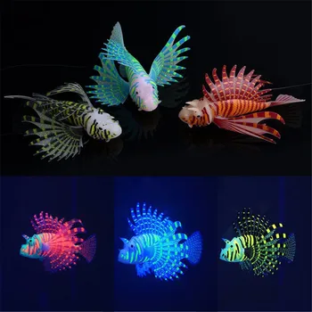 Изкуствена светещ риба-крылатка, Силиконова фалшива риба, плаващ в тъмното, Аквариум, Инфинити орнамент, Декорация на дома