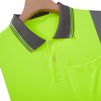 Размер S-6XL, мъжки работни ризи повишена сигурност с висока видимост, два цвята работни ризи с дълъг ръкав, мъжки строителна облекло Hi Vis