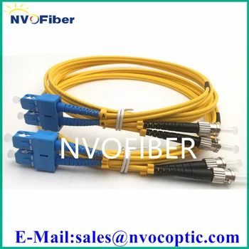 1 М Однорежимный двухшпиндельный кабел SMF 9/125 хм SM с безчувствени свита 3,0 мм, ХАЛОГЕННИ G657A1 SC UPC-ST ST-ST оптичен кабел